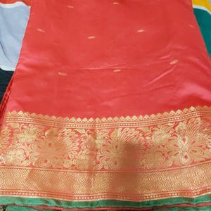 Peach Colour Silk Saree