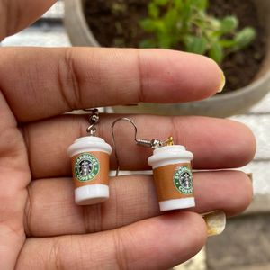 Miniature Starbucks earings