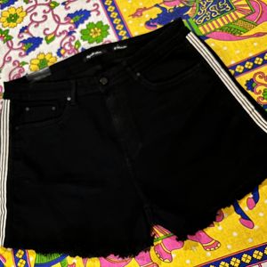 Black Denim Shorts