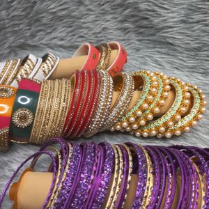 Multicolour Bangles 5 Sets