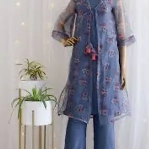 BRANDNEW Designer Kurta set With Organza Jacket