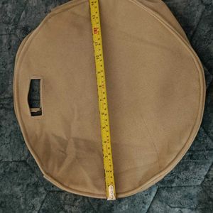 Khaki Round Shopping Bag