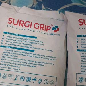 Surgi Grip Sterlite Latex Surgical Gloves 2 Pairs