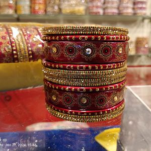 Famous Lahthi New Jaipuri Lac Bangles 10 Pieces