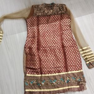 Heavy Cutdana N Sequence Handwork Kurta Set