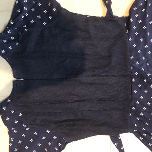 Navy Blue Frok For Girls