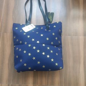 Avaasa Star ⭐ Printed With Tassels Tote Bag