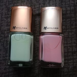 My Glamm Pastel Color Nail Polish (Pink & Green)