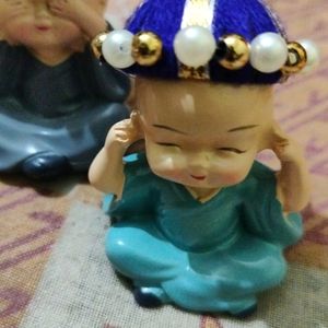 Baby Monk Set Of 4 Decorative Showpiece-5cm