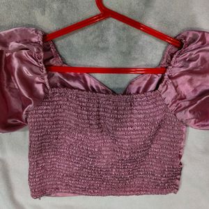 Pink Colour Crop Top