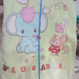 Baby Blanket (Elephant Print)Soft Koria Blanke