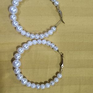 White Pearl Earrings