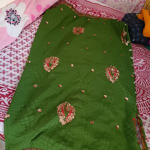 Green Designer Saree