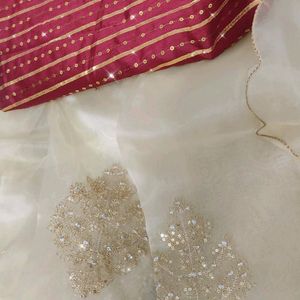 Royal Organza Saree With Embroidery