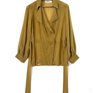 Olive Greenish Mustard Overcoat ✨