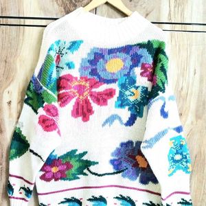 Offwhite Colorful Baggi Sweater Size-46