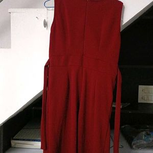 Maroon Color Cut Sleeves Jumpsuit