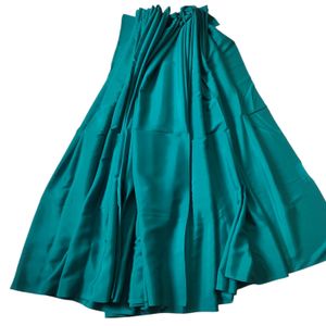 New Beautiful Sea Green Saree Plain Soft Shining