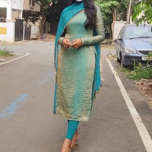 Green kurti set