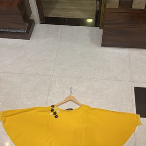 Attractive Yellow Butterfly Type Top