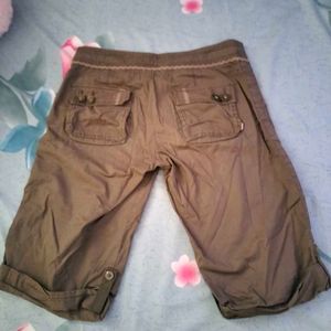 Knee Length Khaki Cargo