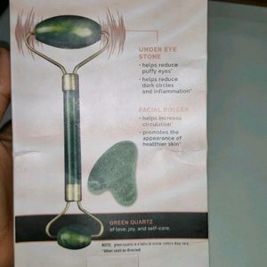 Gua Sha Face Roller |Green Stone For Under Eye