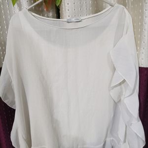 zara white top