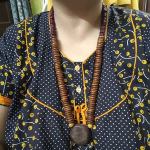 Long Vintage Wooden Neckpiece