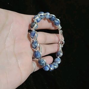 Sodalite Wire Wrapped Bracelet New