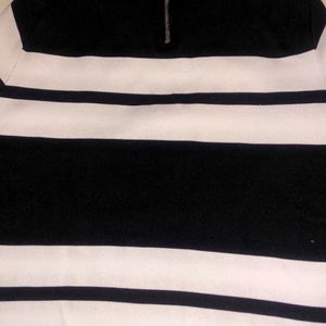 Black Nd White Zara Crop Top