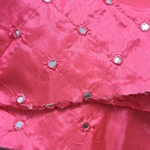 Blouse Material With Mirror Work