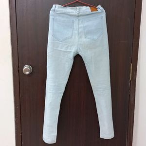 WAVELENGTH Mid-Rise Skinny Jeans (Light Blue)