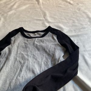 Grey and black slim T-shirt