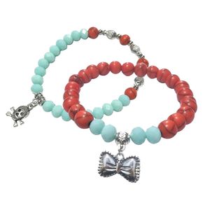 SHADE OF RED & AQUA FASHION BRACELETS