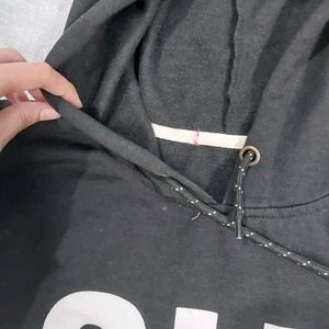 Black Crop Hoodie