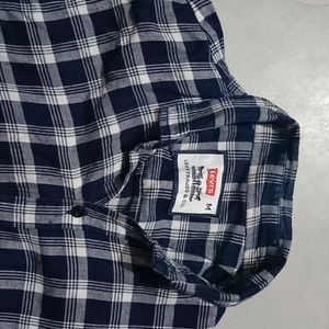 Navy Blue Check Levis Shirt