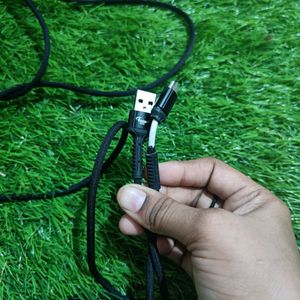 black usb (teslaa) and iPhone cable (intex)