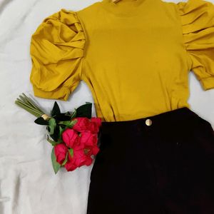 Puffed sleeve top🌼