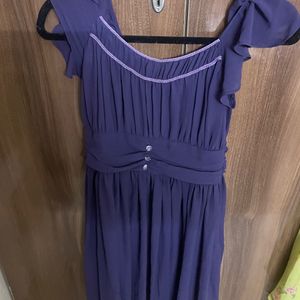 A Beautiful Purple Knee Length Dress