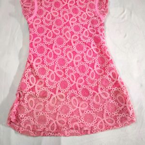 Women's Pink Net Top