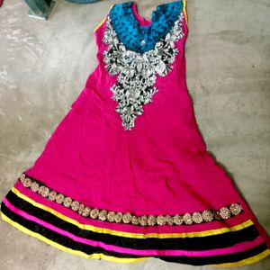 Pink Sleeveless Kurti