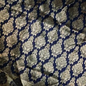 Navy Blue Banarasi Saree