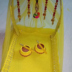 Bridal Haldi Plate / Platter