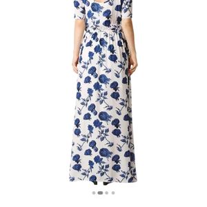 White&Blue Printed Dress(Women’s)