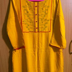 Mustard Yellow Kurti For Sale