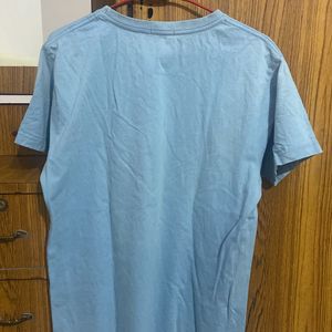 Bewakoof Round Neck Sky Blue Tshirt.