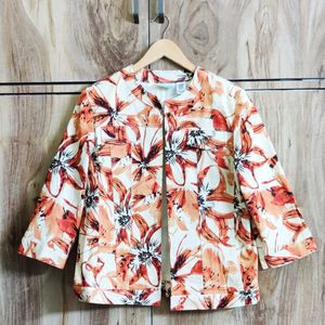 Light Brown Printed Coat Size-36-38