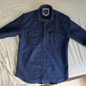 Textured Old Money Navy Shirt