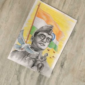 Netaji Subhash Chandra Bose Drawing