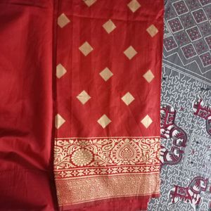 Pure Silk Saree Red Colour